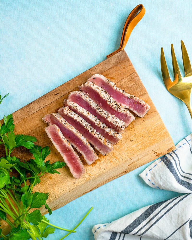 Seared grilled tuna