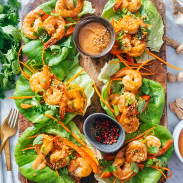Shrimp lettuce wraps